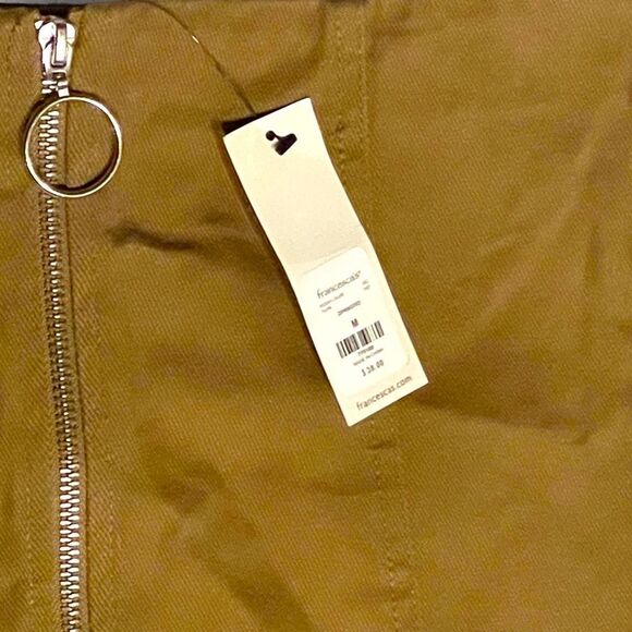 Soft Angel Francesca’s | NWT Women’s Zipper Front Mini Skirt Size M in Brown - Picture 2 of 5